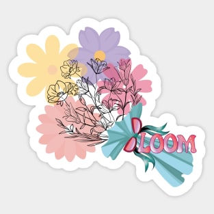 Bloom like Flower Sticker